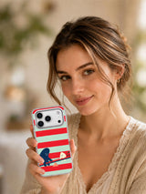 The Cherry Seesaw iPhone 17 Pro case lifestyle view