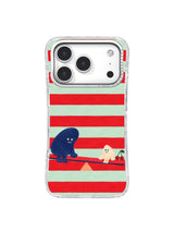 Navy Friend Near Center artwork on iPhone 17 Pro case