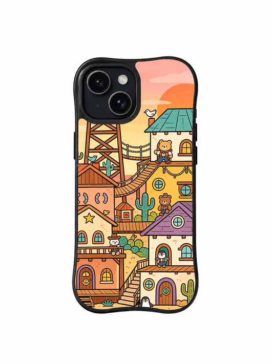 Product or handheld view of the The Cowboy Sunset Block case