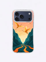 Valley of Hope crane and comet art on iPhone 17 Pro Max case