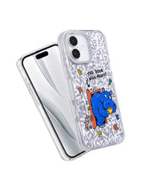 Angled front and back views of The Door Will Adjust iPhone 16 case