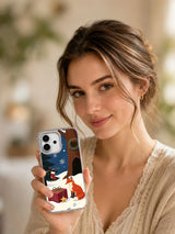 Lifestyle view of The Fox and the Last Parcel iPhone 17 case