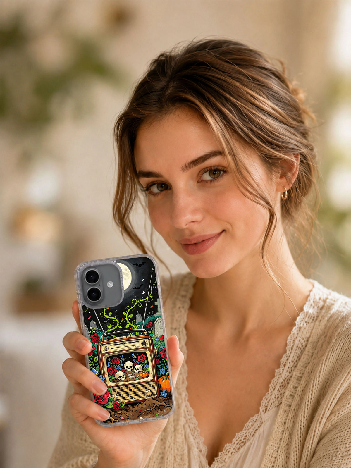 The Garden Frequency iPhone 17 Case lifestyle view