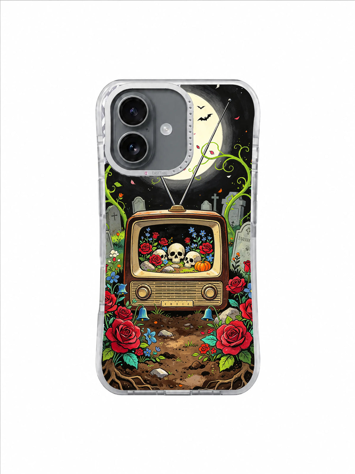 Acid Vine Cemetery Network artwork on The Garden Frequency iPhone 17 Case