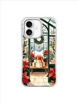 The Greenhouse of Red Blooms iPhone 17 case – Paper Star Blooms pattern