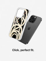 Clear cream loop flower case separated from iPhone 16 Pro Max