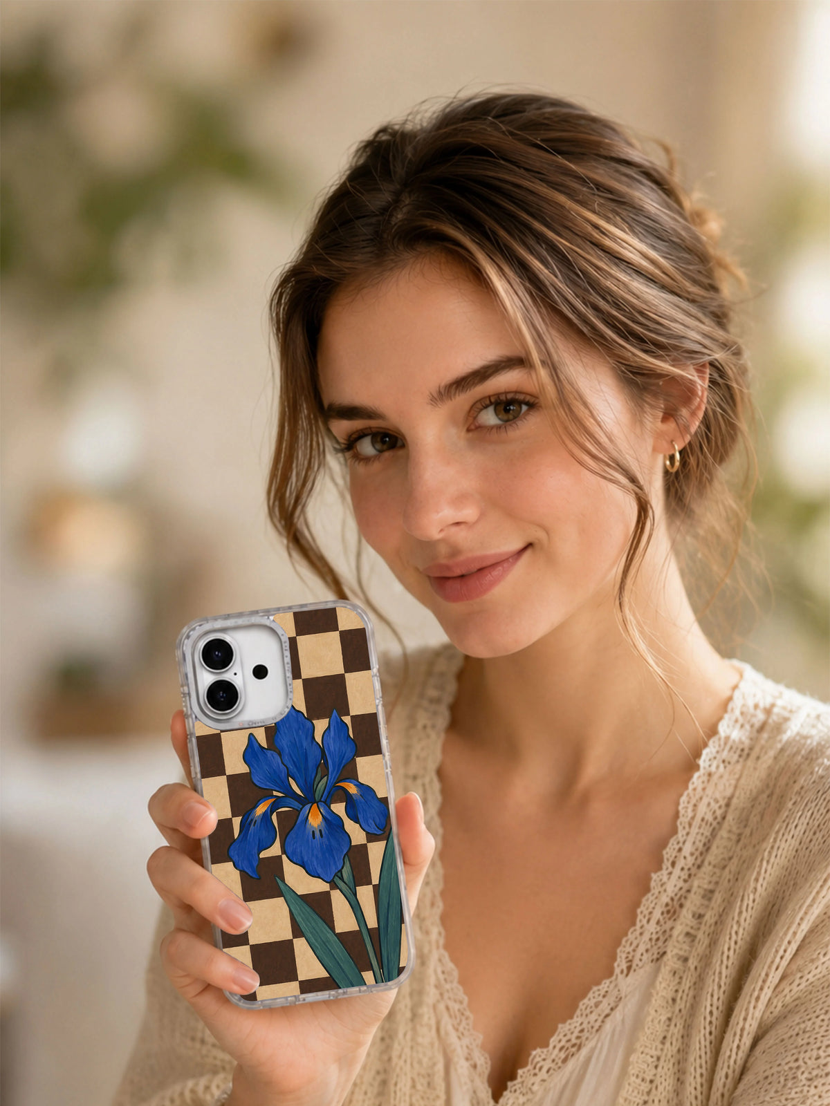 The Iris Holds Its Line iPhone 17 case lifestyle view