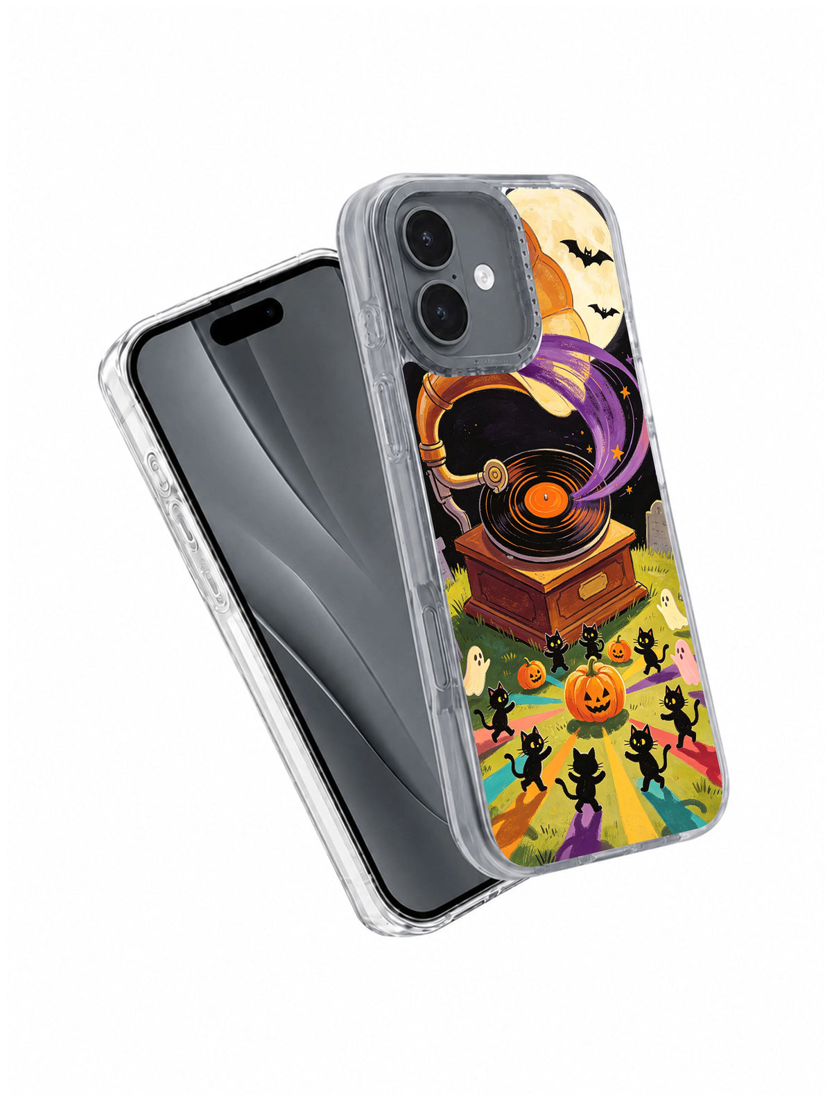 The Last Pumpkin Waltz iPhone 17 Case angled product view