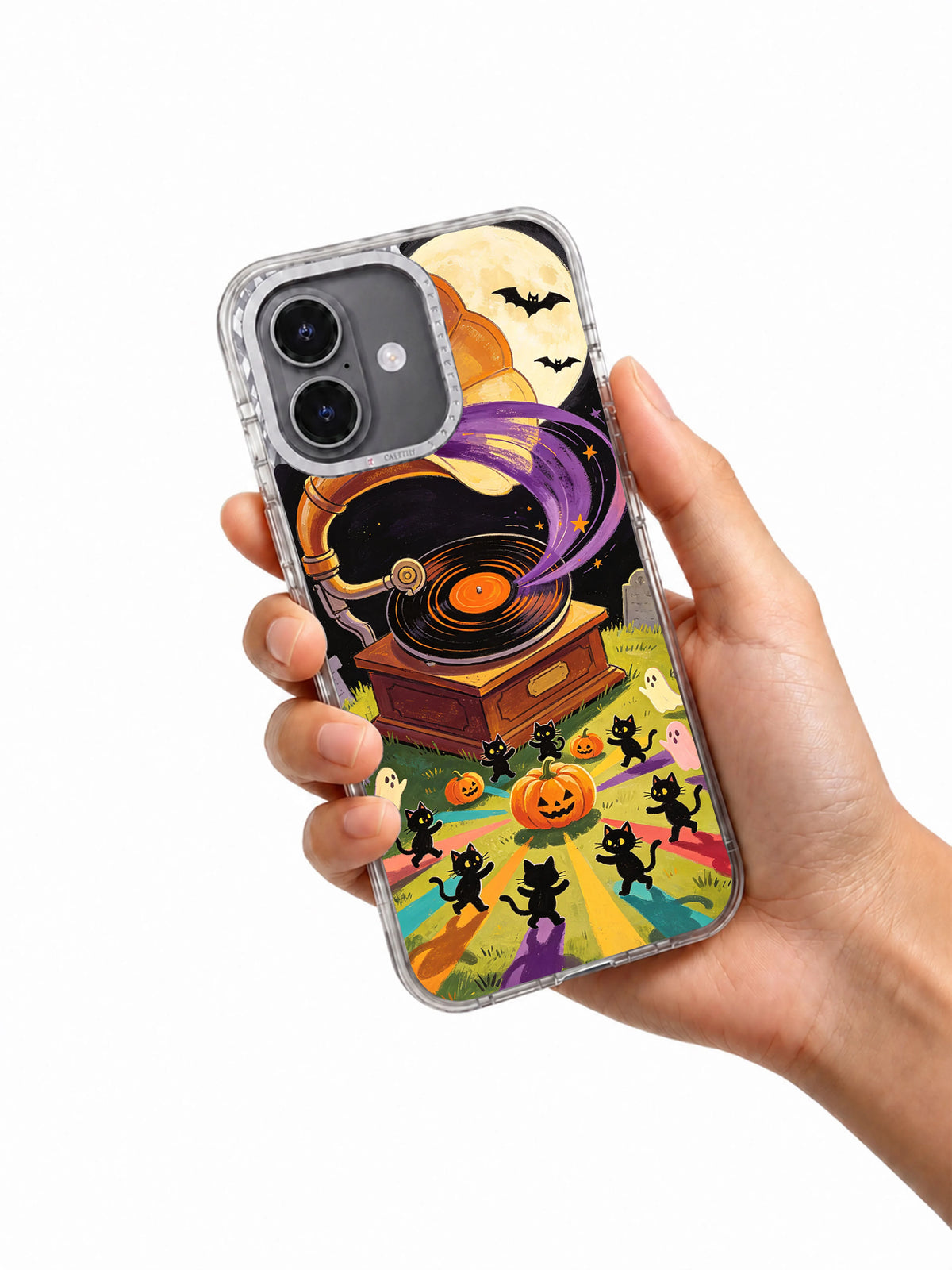The Last Pumpkin Waltz iPhone 17 Case handheld view