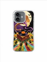 The Last Pumpkin Waltz iPhone 17 Case – Rainbow Shadow Graveyard Dance artwork