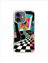 The Laughing Level iPhone 17 Case – Candy Ghost Arcade Portal artwork