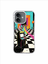 The Laughing Level iPhone 17 Case – Rainbow Level Ghost Parade artwork