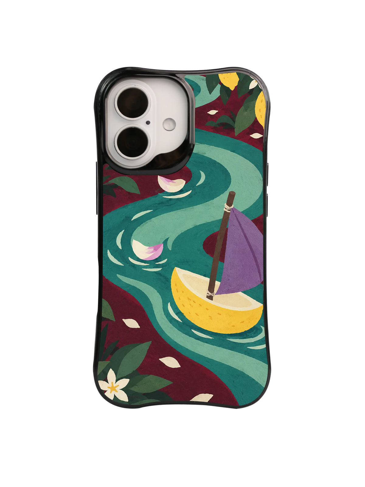 Mint Channel lemon boat artwork for iPhone 16 case