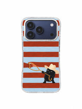 Brim and Stripe Courage artwork on iPhone 17 Pro case