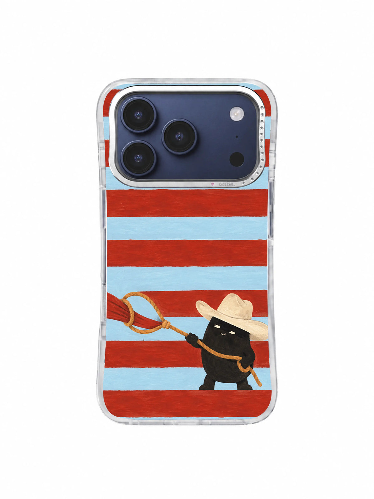 Steady Cowboy Stance artwork on iPhone 17 Pro case