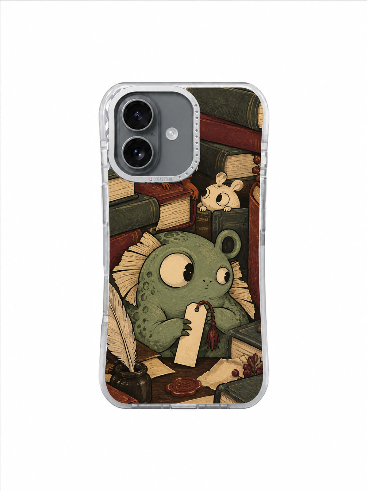 Burgundy Book Corners artwork iPhone case swatch