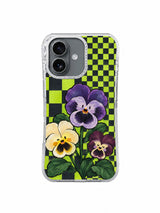 The Pansy Neighborhood iPhone 17 case front view