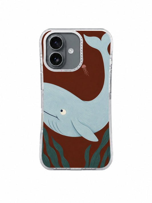 The Quietest Giant iPhone 17 Case hero with ice-blue whale artwork