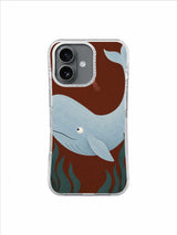 Seaweed Island Whale pattern on iPhone 17 Case