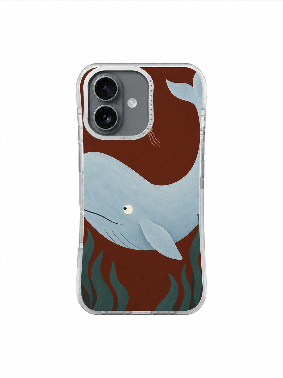 Seaweed Island Whale pattern on iPhone 17 Case