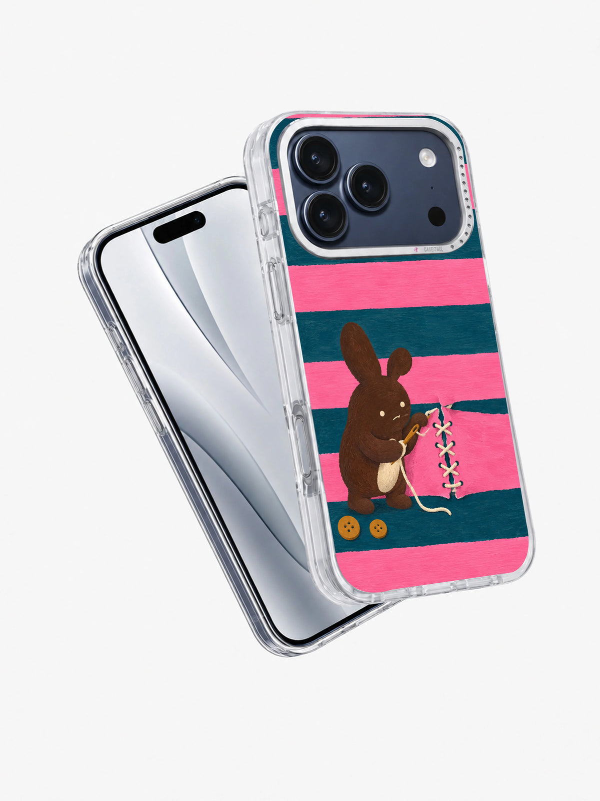 The Ribbon Repair Shop iPhone 17 Pro case angle view