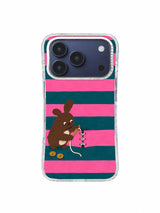 Ivory Cross-Stitch artwork on iPhone 17 Pro case