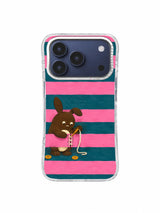 Ochre Needle Focus artwork on iPhone 17 Pro case