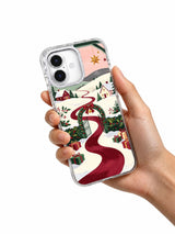 The Ribbon River to Home iPhone 17 case held in hand