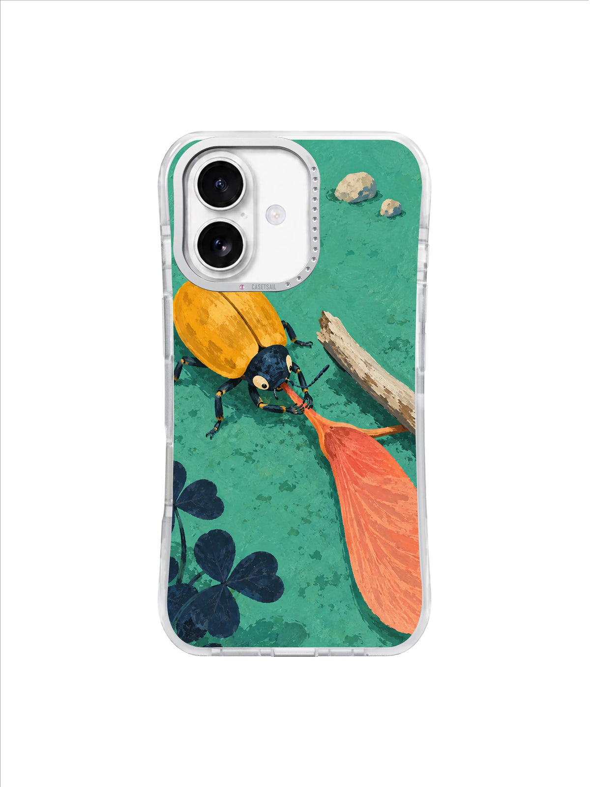 Clover Path Beetle pattern on iPhone 17 Case