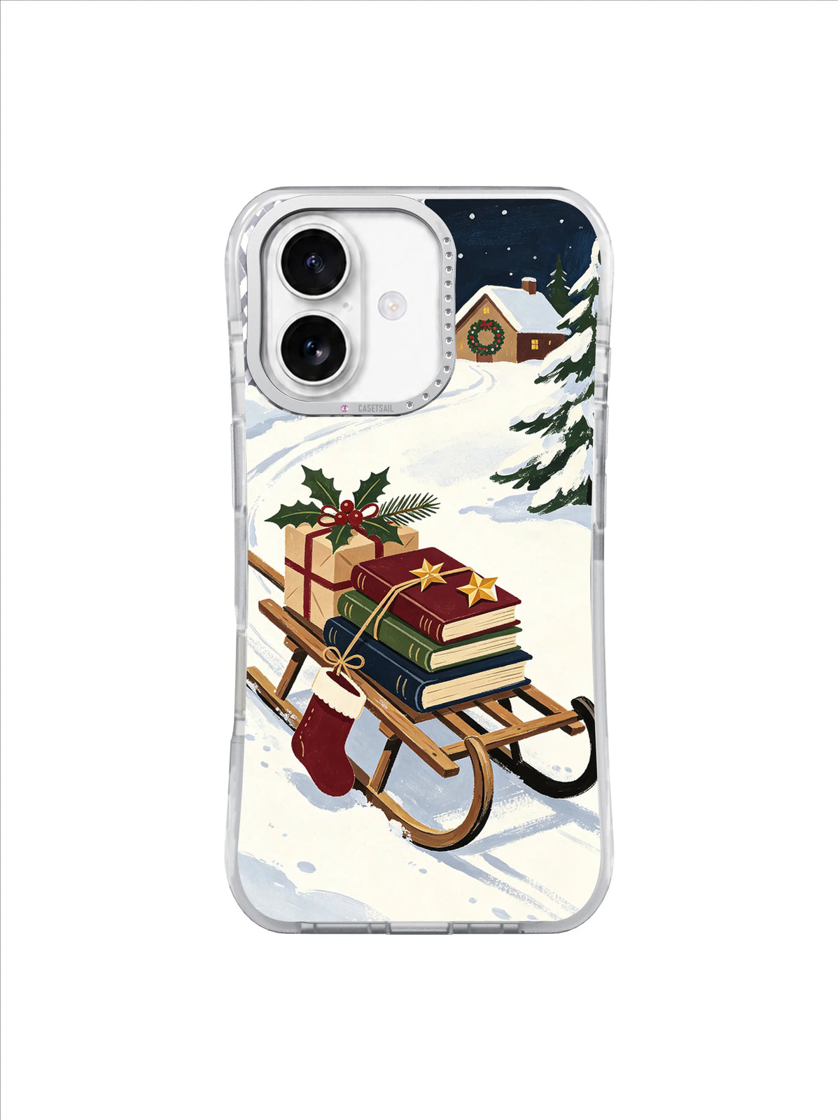 The Sled That Carried Stories iPhone 17 case – Storybook Star Sled pattern