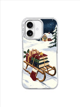 The Sled That Carried Stories iPhone 17 case – Ribbon-Bound Journey pattern