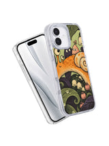 Angled view of The Snail Bus Takes Its Time iPhone 17 case