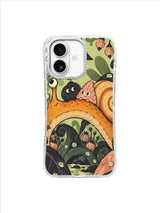 Peach Leaf Stop pattern iPhone 17 case artwork