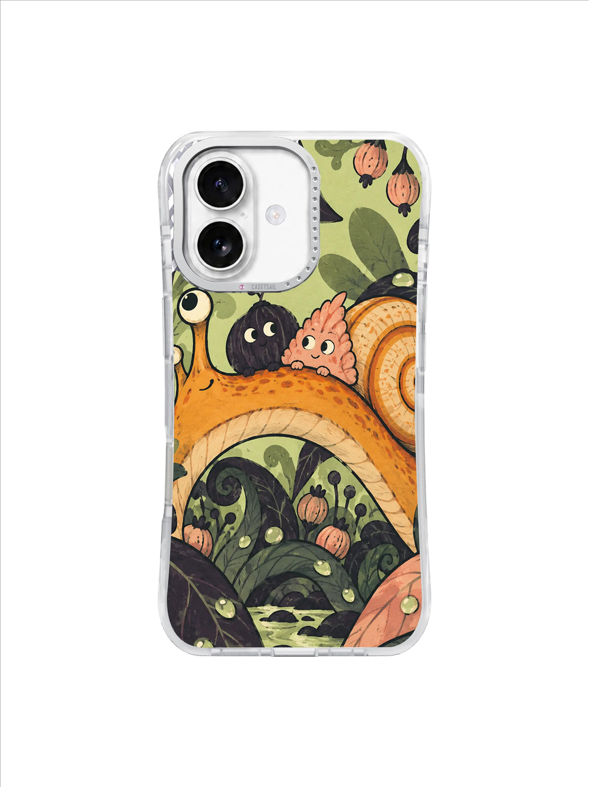 Peach Leaf Stop pattern iPhone 17 case artwork