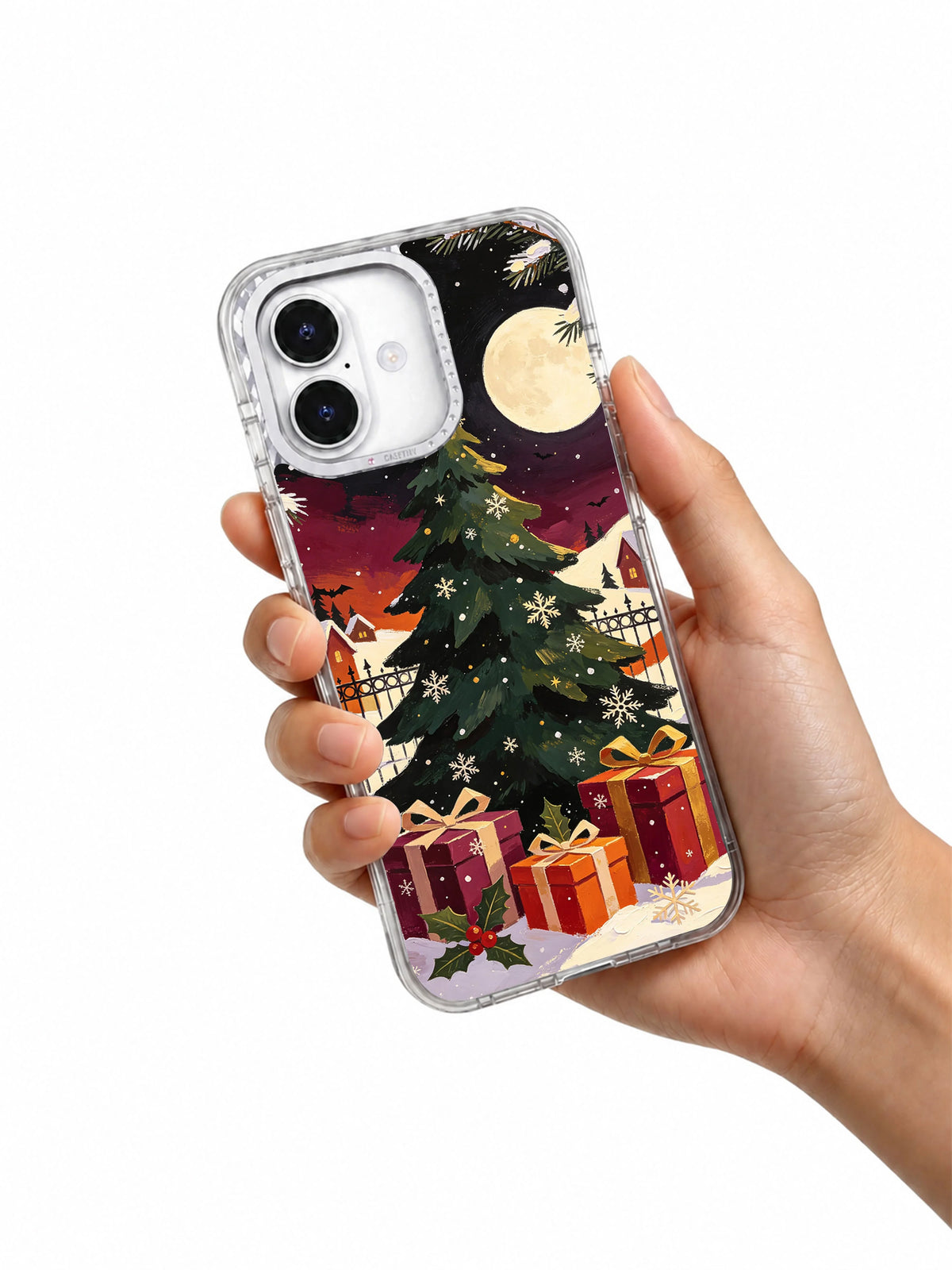 Hand holding The Star That Found Christmas Eve iPhone 17 case