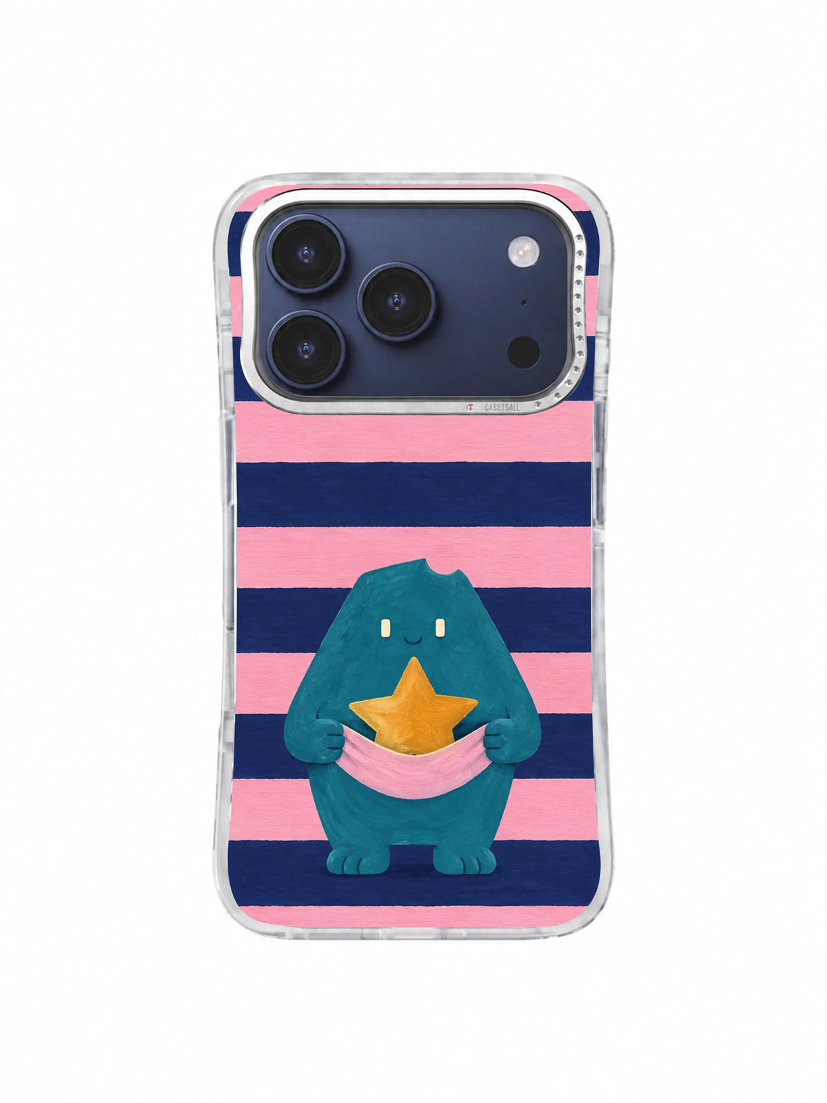The Star That Stayed Indigo Companion artwork on an iPhone 17 Pro case