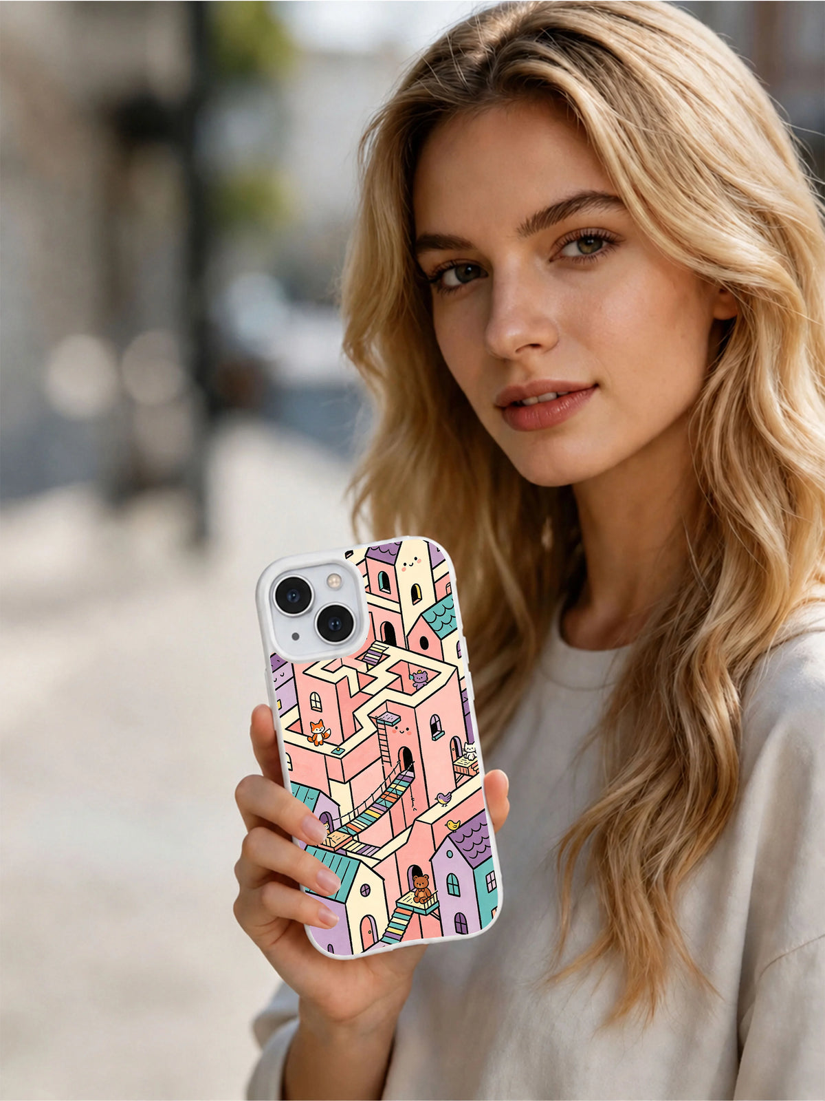 Product or handheld view of the The Sweet Peach House Maze case