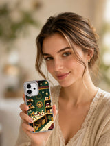 The Toymaker’s Midnight Window iPhone 17 case holiday lifestyle view