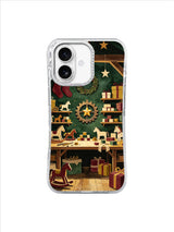 The Toymaker’s Midnight Window iPhone 17 case – Golden Gear Workshop pattern