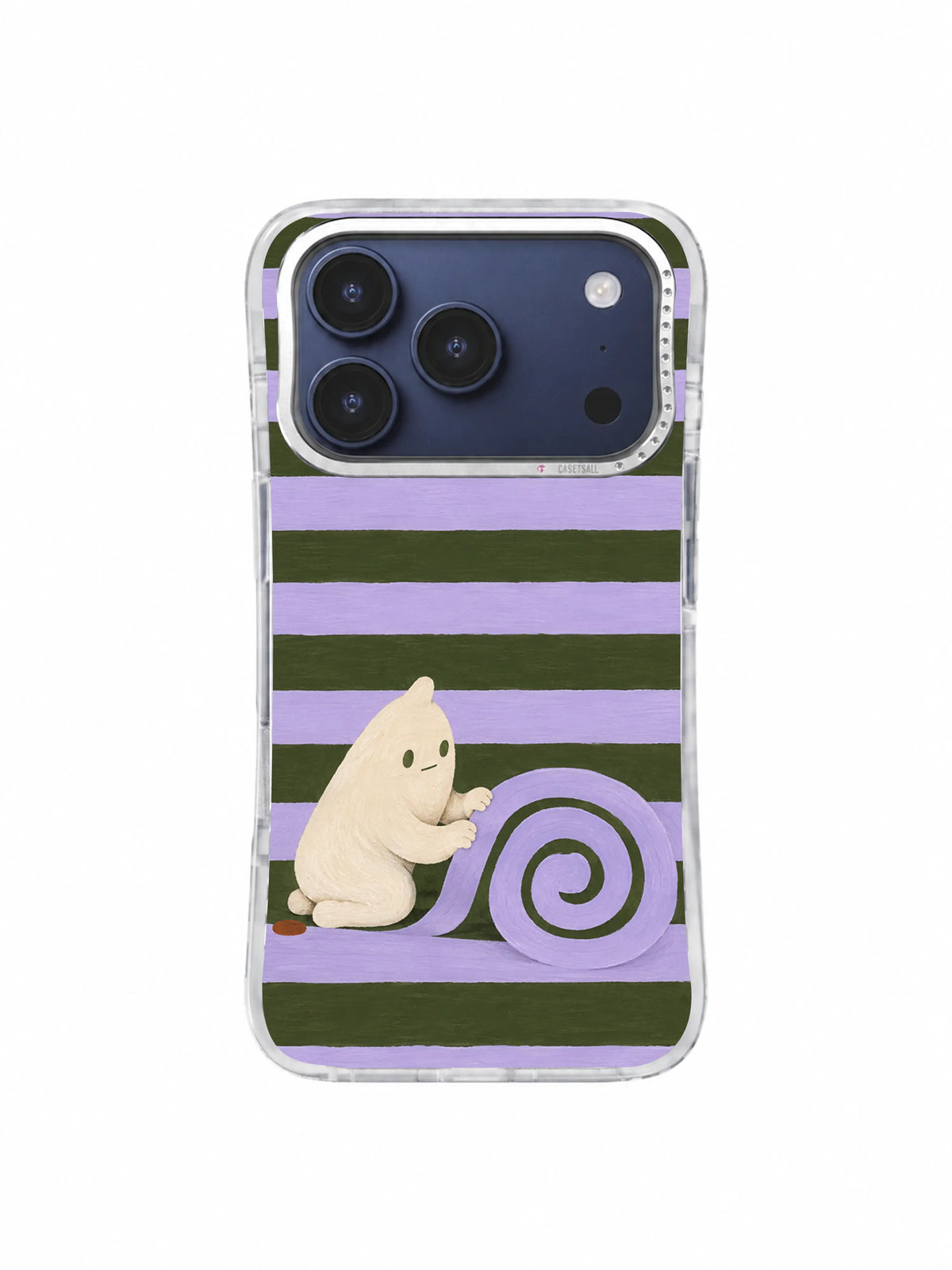Ivory Focus Pause artwork on iPhone 17 Pro case