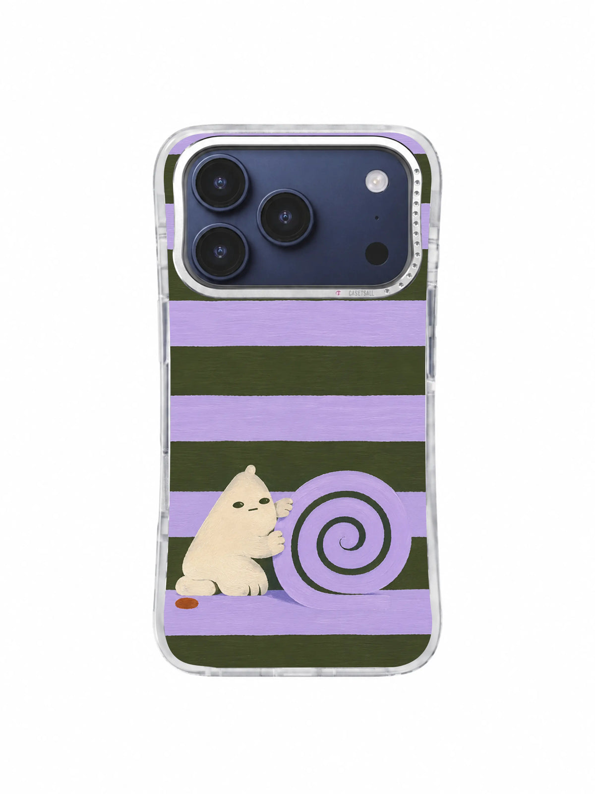 Quiet Journey in Lavender artwork on iPhone 17 Pro case