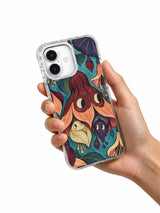 The Upside-Down Bloom iPhone 17 case held in hand