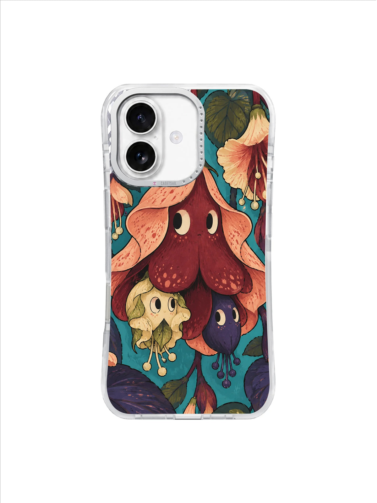 Peach Petal Canopy pattern iPhone 17 case artwork