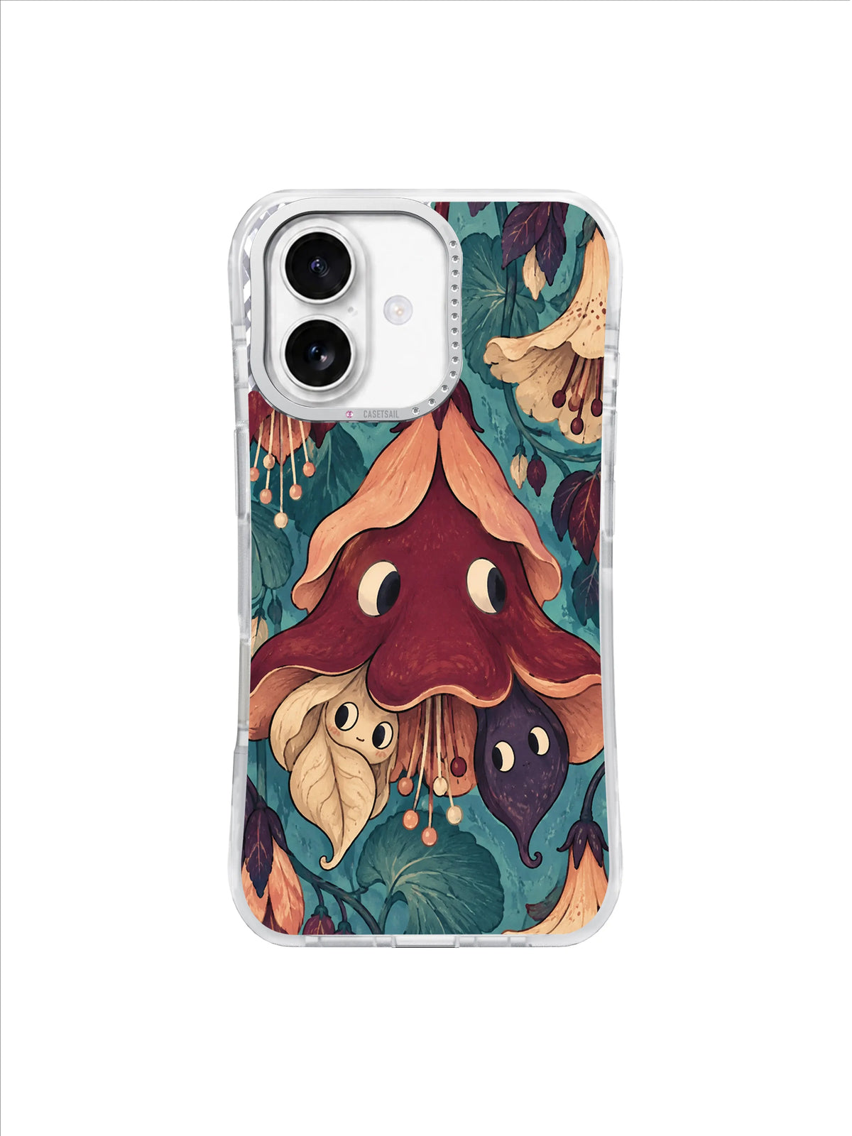 Dark Violet Hanging Friend pattern iPhone 17 case artwork