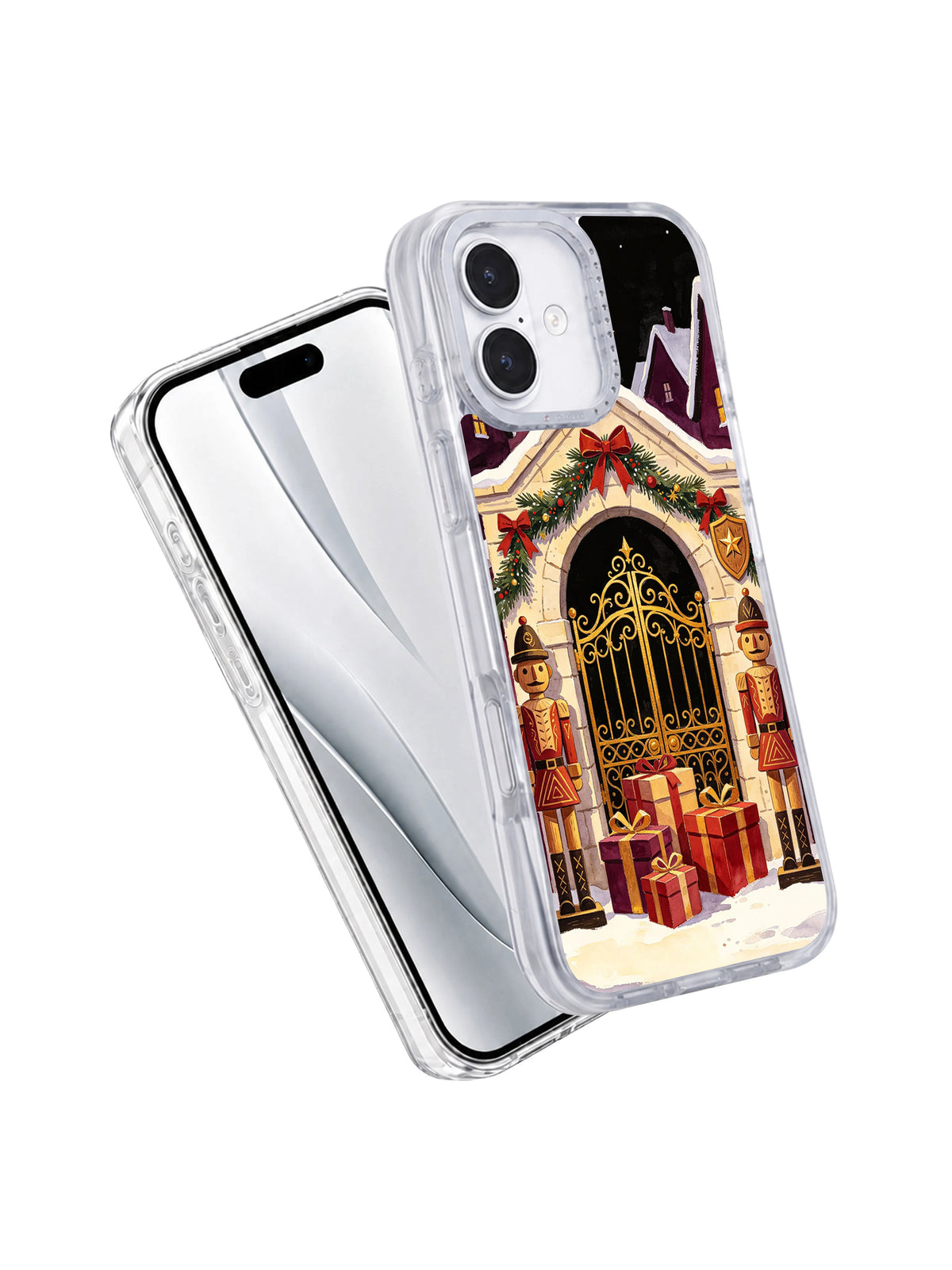 The Wooden Guard’s Golden Gate iPhone 17 case angled detail view