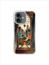 Bronze Bridge to Tomorrow clock-city iPhone case artwork