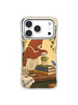 Front view of Three Cups Before Noon artwork on a clear iPhone 17 Pro case