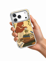 Hand holding the Three Cups Before Noon clear iPhone 17 Pro case