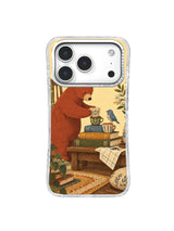 Bear setting a welcoming tea table with three different cups on an iPhone 17 Pro case