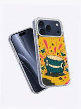 The Thunder Drum Picnic iPhone 17 Pro Max Case angled view